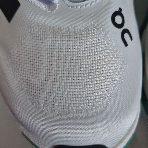 On Running Women's Cloudmonster Hyper Sneakers - White and Green - Picture 7 of 16